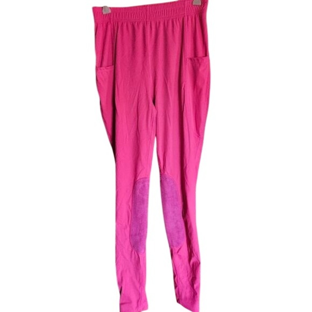 Baleaf Womens XL‎ Hot Pink High Waist Pocket Leggings Tummy Control Yoga Workout